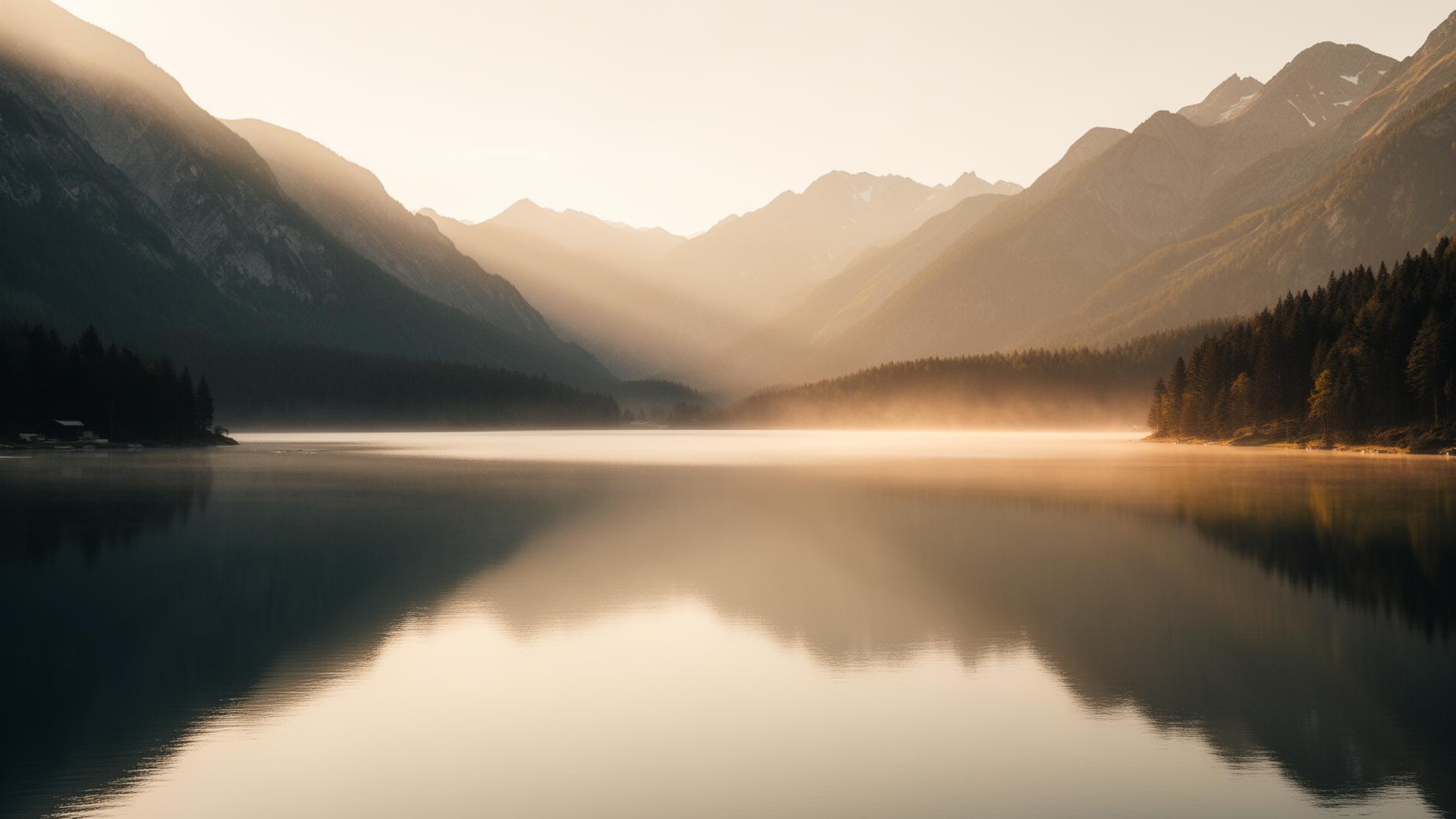 Klopeiner See mit Kärntner Bergwelt im Hintergrund